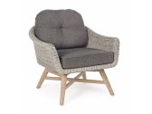 Кресло плетеное Garden Relax Marisol тик, искусственный ротанг серый Фото 1