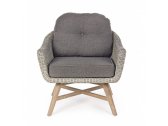 Кресло плетеное Garden Relax Marisol тик, искусственный ротанг серый Фото 2