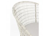 Кресло плетеное с подушкой Garden Relax Gadiel тик, искусственный ротанг белый Фото 4