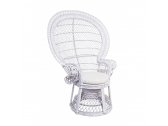 Кресло плетенное с подушкой Garden Relax Pavone ротанг белый Фото 1