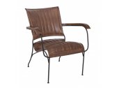 Кресло с обивкой Garden Relax Ashanti алюминий, натуральная кожа коричневый Фото 1