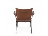 Кресло с обивкой Garden Relax Ashanti алюминий, натуральная кожа коричневый Фото 4