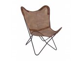 Кресло с обивкой Garden Relax Eaton алюминий, натуральная кожа бежевый Фото 1