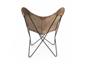 Кресло с обивкой Garden Relax Eaton алюминий, натуральная кожа коричневый Фото 4
