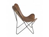 Кресло с обивкой Garden Relax Eaton алюминий, натуральная кожа коричневый Фото 5