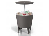 Стол пластиковый мини-бар Keter Cool Bar полипропилен мокко, светло-серый Фото 1