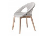 Кресло с обивкой Scab Design Natural Drop Pop бук, технополимер, ткань натуральный бук, светло-серый Фото 3