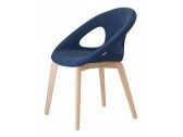 Кресло с обивкой Scab Design Natural Drop Pop бук, технополимер, ткань натуральный бук, синий Фото 2