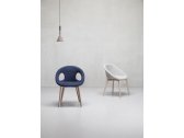 Кресло с обивкой Scab Design Natural Drop Pop бук, технополимер, ткань натуральный бук, синий Фото 3