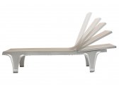 Шезлонг-лежак пластиковый Scab Design Tahiti технополимер, текстилен белый, тортора Фото 3