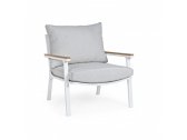 Кресло металлическое с подушками Garden Relax Metropolitan алюминий, тик, ткань серый Фото 2