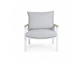 Кресло металлическое с подушками Garden Relax Metropolitan алюминий, тик, ткань серый Фото 3