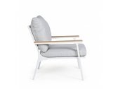 Кресло металлическое с подушками Garden Relax Metropolitan алюминий, тик, ткань серый Фото 5