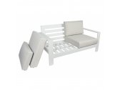 Лаунж-набор мебели Garden Relax Atlantic алюминий, ткань белый Фото 8