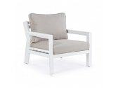 Кресло металлическое с подушками Garden Relax Quentin алюминий, ткань серый Фото 2