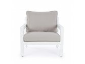 Кресло металлическое с подушками Garden Relax Quentin алюминий, ткань серый Фото 3