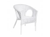 Кресло плетеное с подушкой Garden Relax Alliss натуральный ротанг белый Фото 1