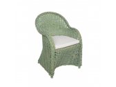 Кресло плетеное с подушкой Garden Relax Martin натуральный ротанг зеленый Фото 1
