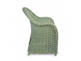 Кресло плетеное с подушкой Garden Relax Martin натуральный ротанг зеленый Фото 5