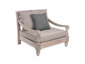 Кресло деревянное с подушкой Garden Relax Bali тик, ткань коричневый Фото 1