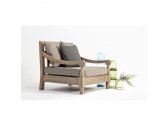 Кресло деревянное с подушкой Garden Relax Bali тик, ткань коричневый Фото 8