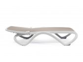 Шезлонг-лежак пластиковый Nardi Omega пластик белый, бежевый Фото 6