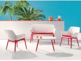 Комплект пластиковой мебели BiRattan Luxor Lounge Set пластик красный Фото 2