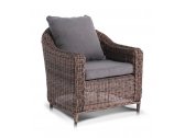Кресло плетеное 4SIS Кон Панна алюминий, искусственный ротанг, ткань коричневый Фото 3