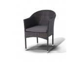 Кресло плетеное 4SIS Фраппе алюминий, искусственный ротанг, ткань коричневый Фото 2