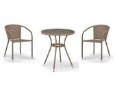 Комплект плетеной мебели Afina T282ANT/Y137C-W56 Light Brown 2Pcs искусственный ротанг, сталь светло-коричневый Фото 2