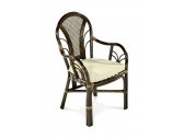 Кресло плетеное с подушкой Ecodesign Larisa натуральный ротанг, рогожка темно-коричневый Фото 1
