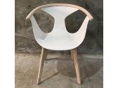 Кресло пластиковое PEDRALI Fox сталь, ясень, стеклопластик беленый ясень, белый Фото 8