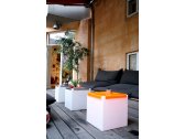 Стол пластиковый со стеклом светящийся SLIDE Kubo Plexi Lighting полиэтилен, органическое стекло белый, оранжевый Фото 6