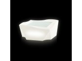 Стол пластиковый журнальный светящийся SLIDE Kami Ni Lighting LED полиэтилен, закаленное стекло белый Фото 3