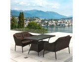 Комплект плетеной мебели Afina T198A/S54A-W53 Brown  искусственный ротанг, сталь коричневый Фото 2