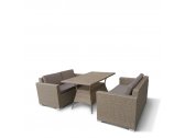 Комплект плетеной мебели Afina T198B/S52B-W56 Light  Brown  искусственный ротанг, сталь светло-коричневый Фото 1