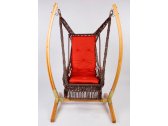 Кресло подвесное с каркасом Besta Fiesta Инка полиамидная нить серебристо-черный, оранжевый Фото 5