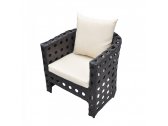 Комплект плетеной мебели KVIMOL KM-0008 алюминий, искусственный ротанг черный, бежевый Фото 4