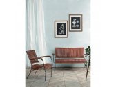 Кресло с обивкой Garden Relax Ashanti алюминий, натуральная кожа коричневый Фото 7