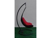 Кресло плетеное подвесное Ротанг Плюс Грация сталь, искусственный ротанг черный Фото 3