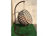 Кресло плетеное подвесное Ротанг Плюс Мачете сталь, искусственный ротанг коричневый Фото 4
