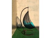 Кресло плетеное подвесное Ротанг Плюс Принцесса сталь, искусственный ротанг коричневый Фото 17