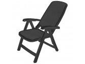 Кресло пластиковое складное Nardi Delta полипропилен, текстилен антрацит Фото 3
