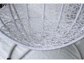 Кресло плетеное подвесное KVIMOL КМ-0031 сталь, искусственный ротанг белый, бирюзовый Фото 7
