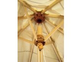 Зонт профессиональный телескопический OFV Petrarca Wood дерево кото, акрил слоновая кость Фото 7
