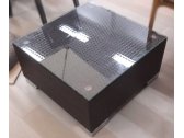 Столик плетеный журнальный со стеклом Lexus Лаунж алюминий, искусственный ротанг венге Фото 1