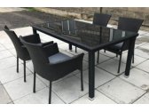 Комплект плетеной мебели Afina T285A/AFM-170-W5 Black 4Pcs искусственный ротанг, сталь черный Фото 1