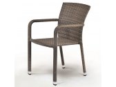 Кресло плетеное Afina A2001-C088FT искусственный ротанг, сталь палевый Фото 1