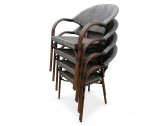 Кресло плетеное Afina C029-TX Grey-beige текстилен, сталь серый, бежевый Фото 4