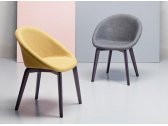 Кресло с обивкой Scab Design Natural Giulia Pop бук, технополимер, ткань натуральный бук, желтый Фото 3